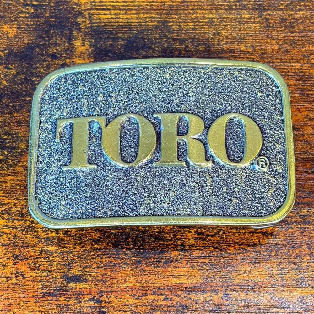 VTG Toro 70's Great American Buckle Co Brass Limited Edition Americana Farm USA